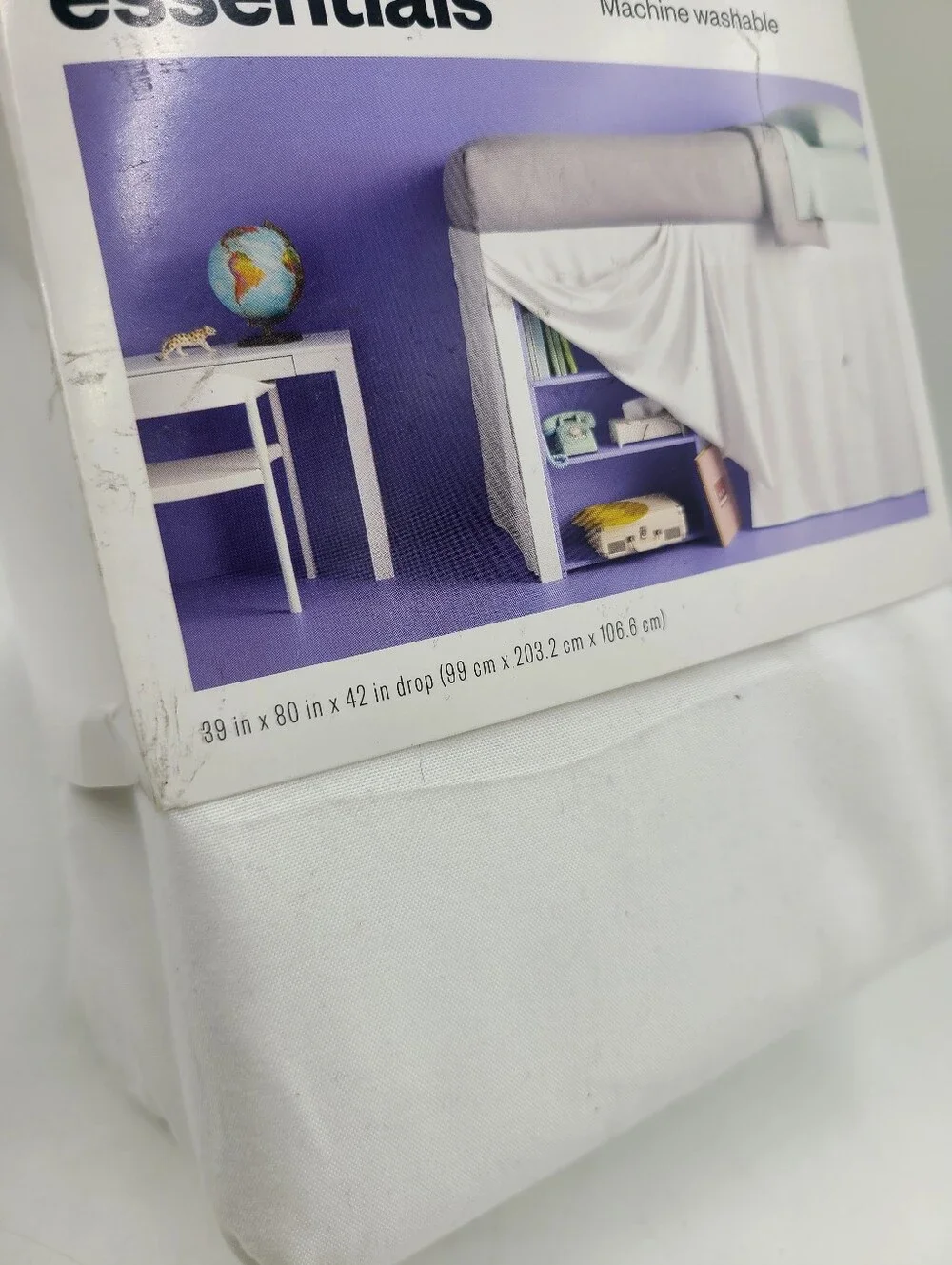 Room Essentials Raised Vaulted Dorm Room Bed Skirt w/ 42
